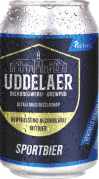 Uddelaer Peptan Sportbier blikje van 33cl